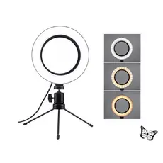 🔥promoção🔥!!! Ring Light De Mesa 6 Polegadas Com Tripé