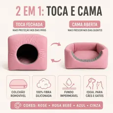 toca cama lglu para cães e gato tamanhos ,G fundo impermeável almofada removível linha Premium
