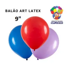 BALAO 9 POLEGADAS ART LATEX C/ 50 UNID. (DIVERSAS CORES)