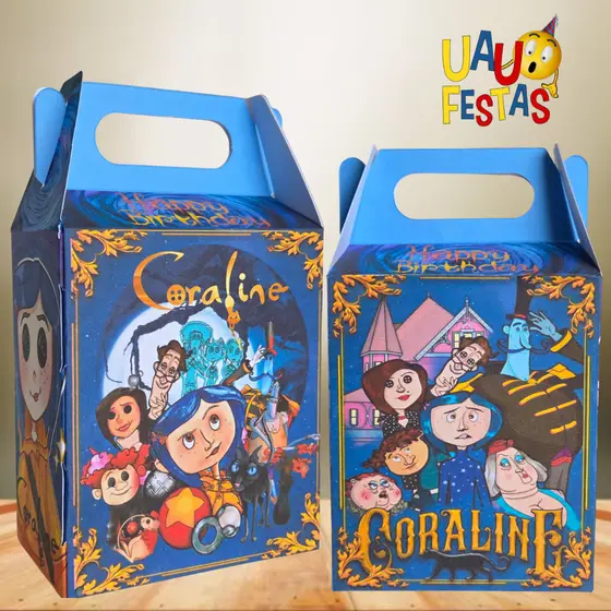 Até 30x Caixinhas Maletinha/Maleta - Coraline