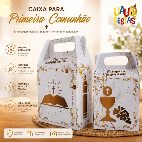 Até 30x Caixinhas Maletinha/Maleta - Primeira Comunhão