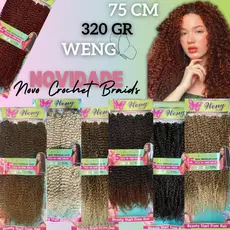 CABELO ORGÂNICO CROCHET BRAIDS CACHEADO MODELO F3817 NOVIDADE!!!