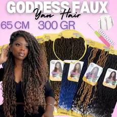 Cabelo Goddess Locs Yan Hair twist Com Cachos Nas Pontas