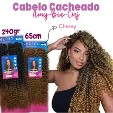CABELO CACHEADO CROCHET CHEREY - AMY-BIO-CNJ - 240GR 65CM
