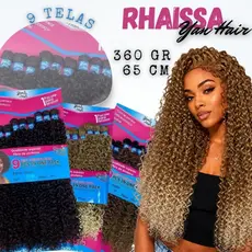 CABELO CACHEADO RHAISSA FIBRA DE PROTEÍNA 360GR YAN HAIR 65CM