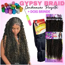 CABELO ORGÂNICO NA TELA MODELO FOGOSA + JUMBÃO - GYPSY BRAID