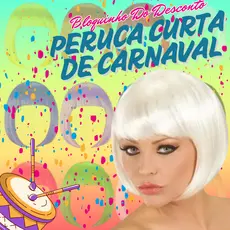 PERUCA SINTÉTICA DE CARNAVAL - MODELO CURTA COM FRANJA