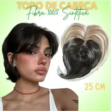 TOPO CAPILAR UNISSEX - TOPO DA CABEÇA TIC TAC COLOCOAÇÃO FÁCIL