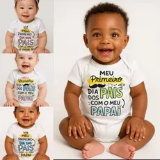 Body Bebê Primeiro Dia dos Pais Papai Temático