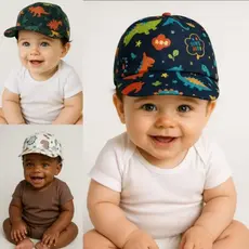 Boné Bebê Infantil 0 a 12 meses Chapéu Crianças Liso e Estampado.