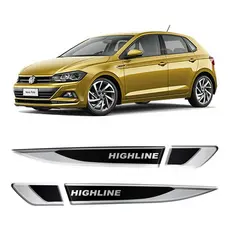 Adesivo Aplique Cromado Resinado VW Polo Highline High Quality