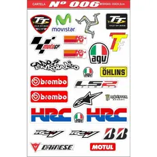 Cartela Adesivos Personalizados Carro Moto Bike Motocross 06