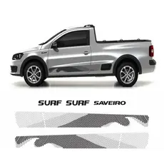 Adesivo Faixa Lateral Saveiro Surf 2015/2016 Preto