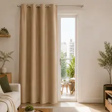 Cortina Sala Janela Porta 1,50x2,50 Com Ilhós | Moderna, Elegante, Fácil de Instalar Para Varão