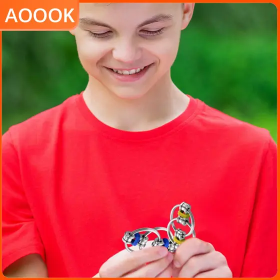1/2/3/5 Corrente Mão Dedo ToysBike Chain Toy Antistress Toys Set Anti Stress Key