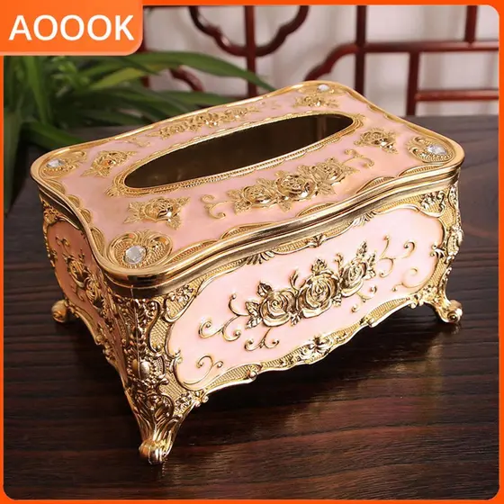 Suporte De Tecido Luxuoso , Capa De Caixa Com Detalhes Florais Exclusivos Para Espaço De Estar , Ocasiões Especiais , Qu