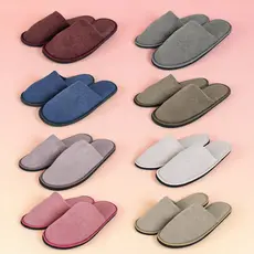 Pantufa Adulta Unissex Chinelo Forrada Color Macia Slim
