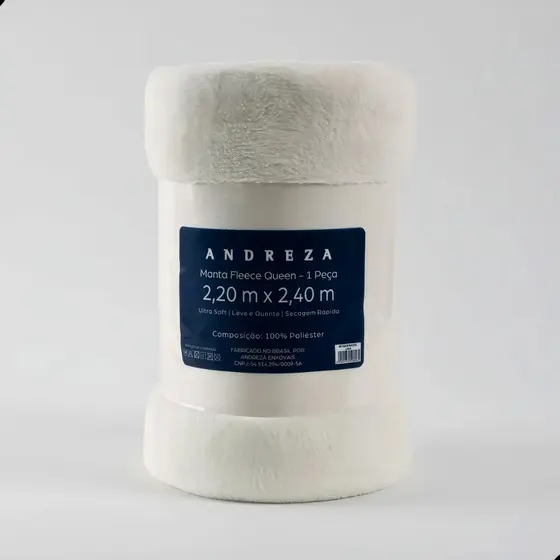 Manta Cobertor Queen Fleece Andreza Ultra Soft Lisa Quentinha e Macia em Microfibra – Várias Cores