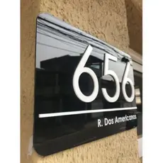 Placa De Endereço E Número Para Casas, Condomínios E Empresa 20x15