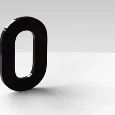Kit 2 Números Residencial Acrílico Preto 10cm