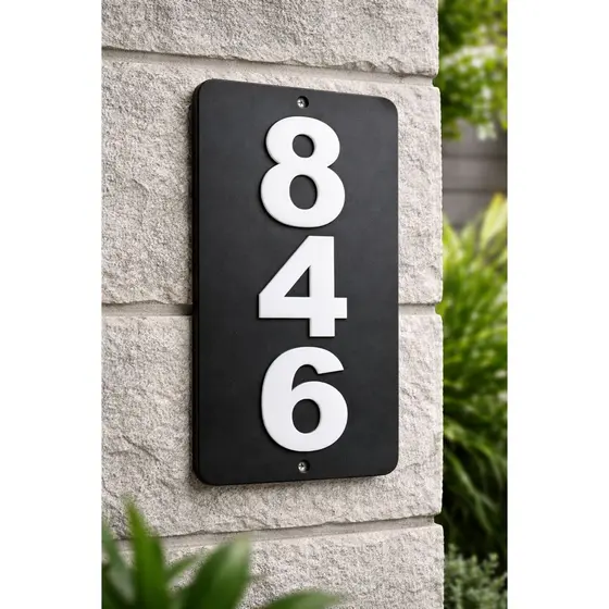 Número Para Fachada Minimalista Moderno Acrílico 25x15