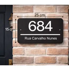 Placa Números para Casa, Loja, Empresa, Galpão, Residencial Acrílico, Personalizado 25x15