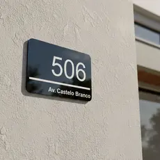 Placa De Endereço E Número Para Casas Promoção Menor Preço 30x20