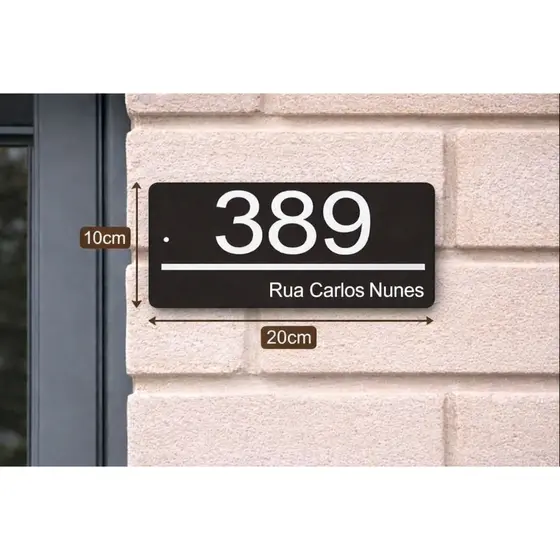 Placa De Endereço E Número Para Casas Promoção Menor Preço 20x10