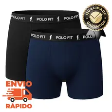 Kit 2 Cuecas Polo Fit Boxer Algodão Box Original Promoção Cueca Cotton Confortável
