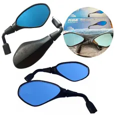 Retrovisor Moto honda suzuki drafa  Bmw 90 Esportivo haste curta lente azul