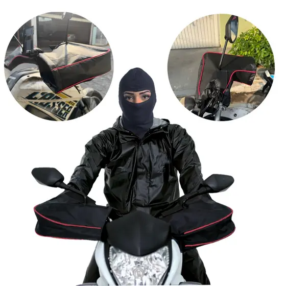 Luva polaina protetor de guidão moto universal impermeavel para frio modelo feminino