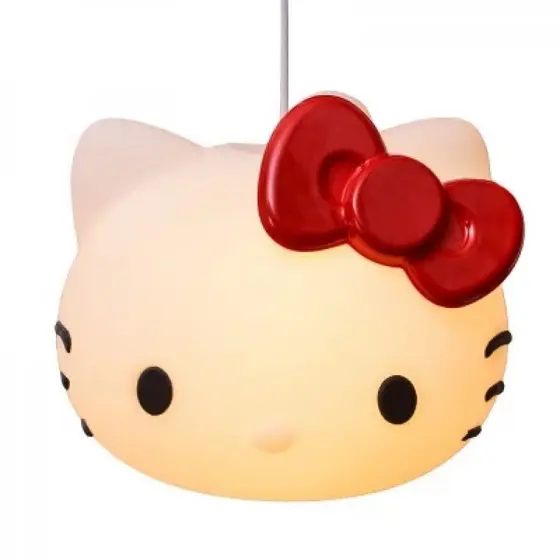 Luminaria Hello Kitty Laço Vermelho Pendente de Teto - Usare 2233