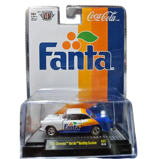 Miniatura Chevrolet Bel Air Hard Top Custom 1955 M2 Machines 1:64 Serie Fanta