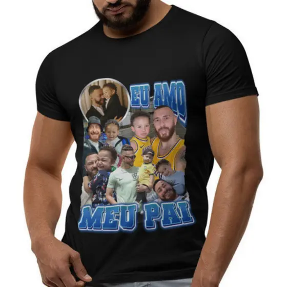 Camiseta Personalizada dia dos pais escolha a sua estampa preferida e faça o papai feliz camisetas de algodão E COLOCAMOS TIME TBM