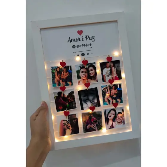 quadro mdf Porta Retrato De Led Dia Das Mães/ dia dos namorados