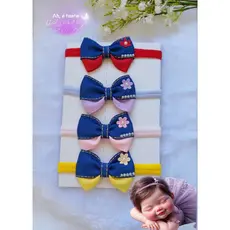 kit de faixas de cabelo bebê menina na meia de seda