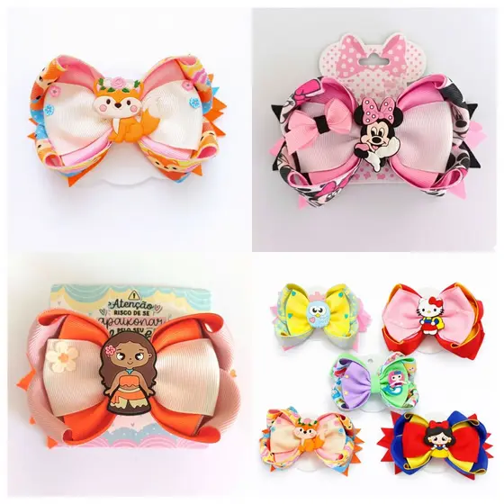 KIT Laços de cabelo infantil bico de pato menina/ acessórios kit com 2 /3 ou5 unidades enviar modelos escolhidos no chat
