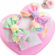 Tiara Para Cabelo Infantil/Menina/ Acessórios/Laço jardim encantado