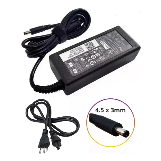 Fonte Carregador Dell LA65NS2-01 19.5V 3.34A Plug 4.5x3.0mm ORIGINAL