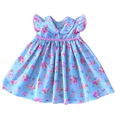 Vestido de Bebê Menina Luxo Festa Infantil Roupa Bebe Menina 100% algodão Mundo Nina Kids