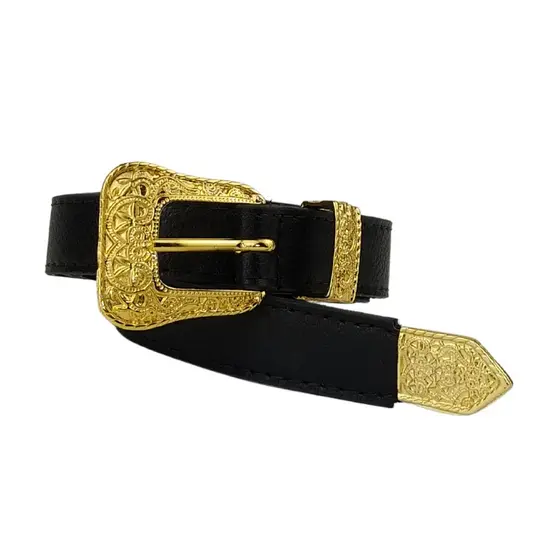 Cinto Feminino Fivela Country com Ponteira Dourado PROMOÇÃO