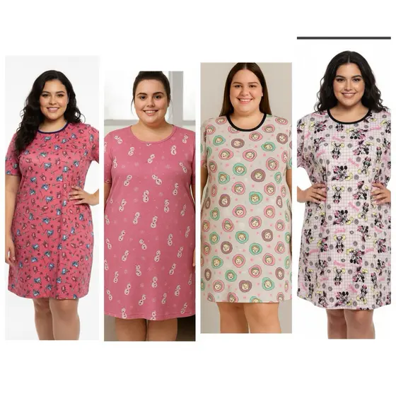 Camisão Malha Plus size 50,52,54,56/conforto e qualidade