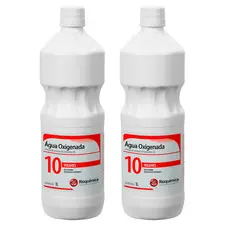 Kit 2 Água Oxigenada 10 Volumes de 1 Litro - Rioquímica