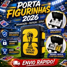 Porta Figurinhas Copa do Mundo 2026 Resistente Com divisórias inteligentes  Box para 450+ figurinhas