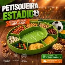 Petisqueira Estádio Futebol com 8 Divisórias para Copa, Churrasco, Festas e Reuniões Família Brasil!