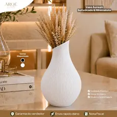 Vaso Aureum Arqé Decor Luxo Decorativo Sofisticado Minimalista Moderno Elegante para Sala Quarto e Escritório