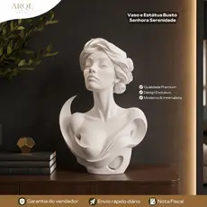 Vaso Estátua Senhora Serenidade Arqé Decor Luxo Decorativo Sofisticado Minimalista Moderno Elegante para Sala Quarto