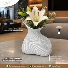 Vaso Vértika Arqé Decor Luxo Decorativo Sofisticado Minimalista Moderno Elegante para Sala Quarto e Escritório