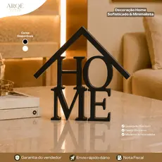 Escultura Decorativa HOME Enfeite Moderno Premium para Sala e Escritório Destaque Seu Ambiente