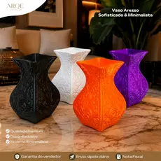 Vaso Arezzo Arqé Decor Luxo Decorativo Sofisticado Minimalista Moderno Elegante para Sala Quarto e Escritório
